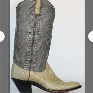 Vintage Dan Post Teju Lizard Women’s Cowgirl Boots